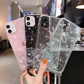 Clear Glitter Phone Case with Lanyard Strap